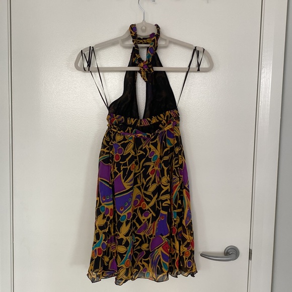 Tigerlily | size 6 | Silk halter mini dress - Picture 3 of 7